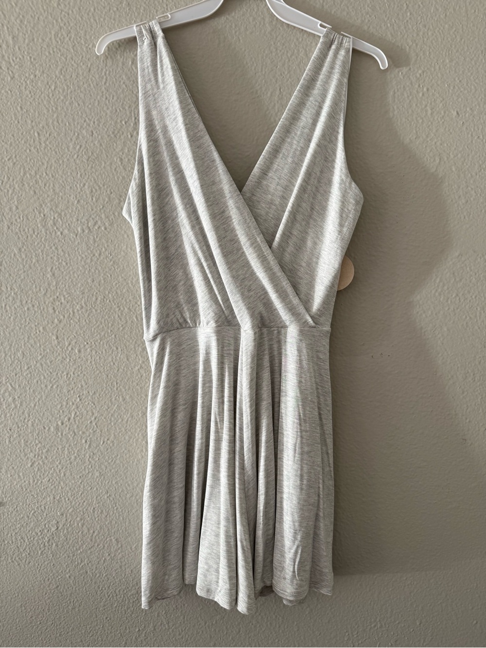 Final Touch Light Gray Sleeveless Shorts Romper